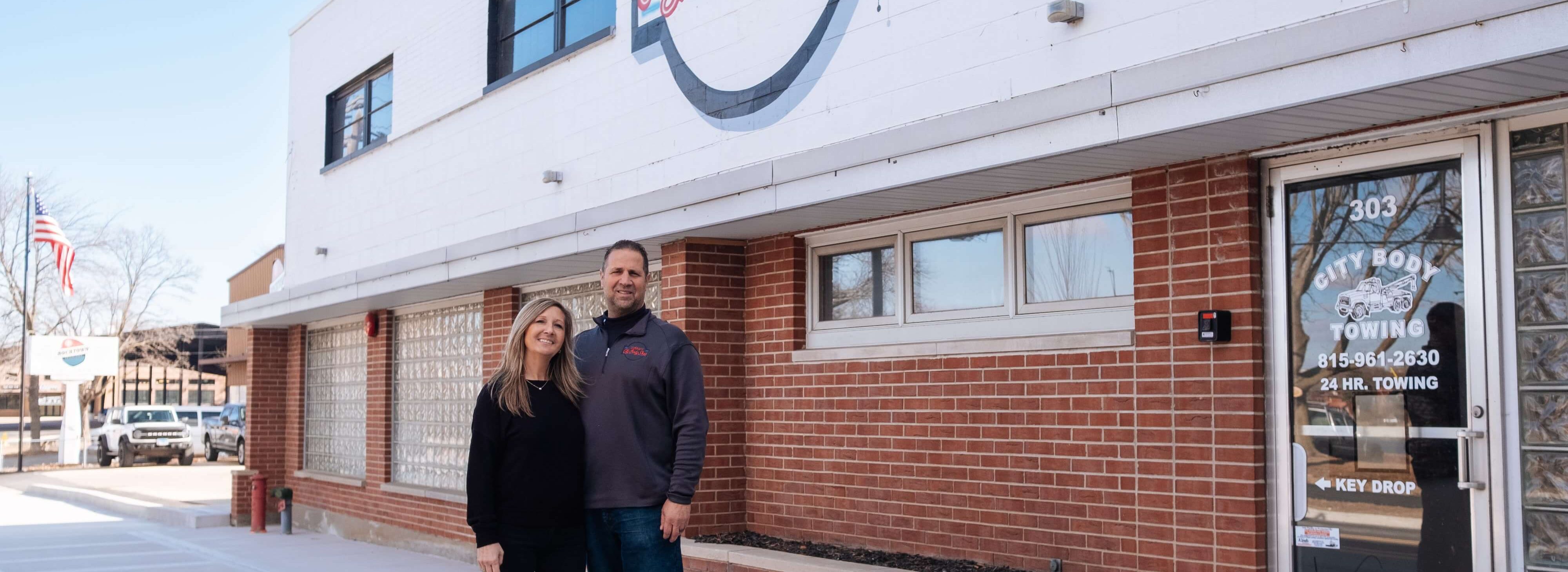 Tony and Michelle Arbisi at City Body Shop