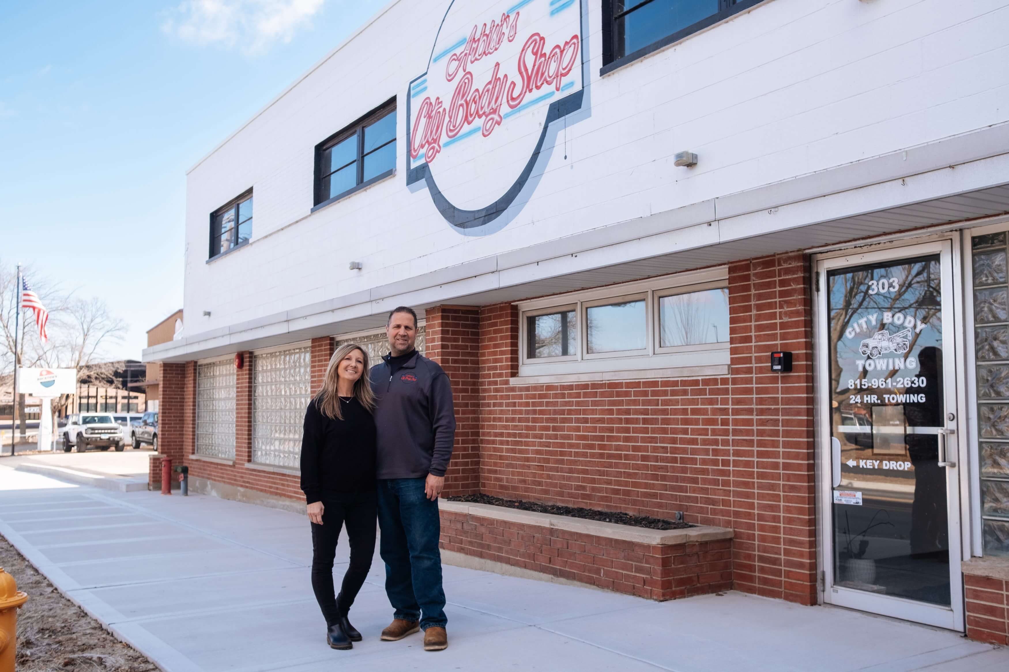 Tony and Michelle Arbisi at City Body Shop